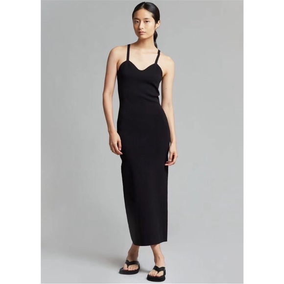 Nanushka black knit Noa midi dress - Picture 2 of 11